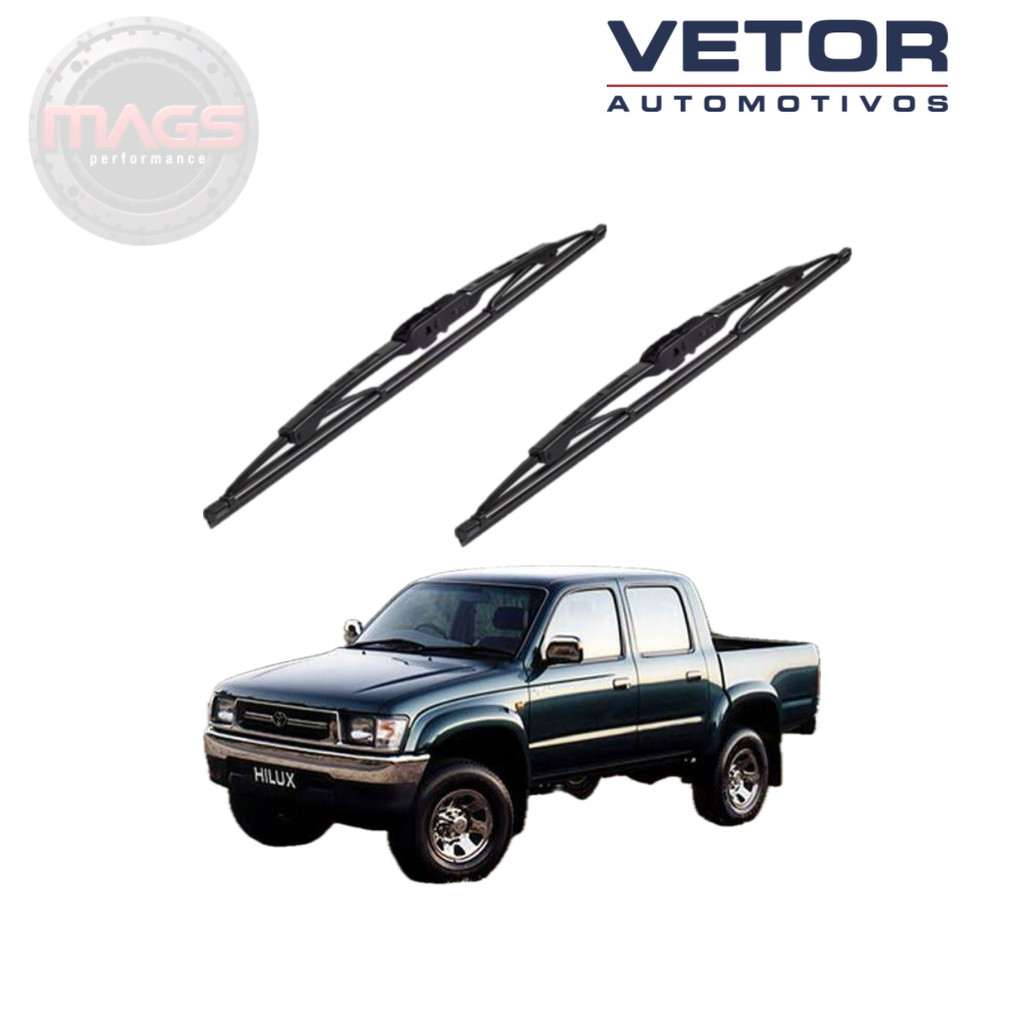 Par Palhetas Dianteiras Premium Hilux (1993 a 2004) Limpador Para-brisa Original