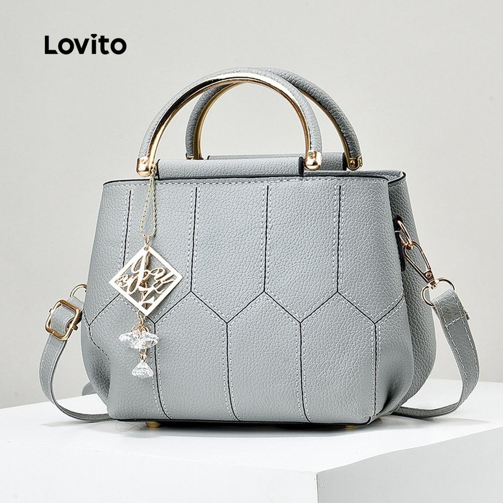 Lovito Casual simples vários balde saco deslocamento diário pequena bolsa de ombro para mulher LFA75177 - Women Bags