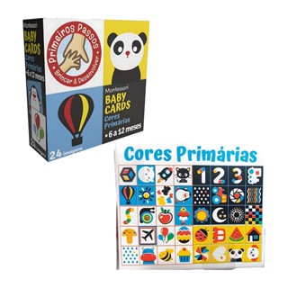 Cartões de Estímulo Cores Primárias Montessori Baby Cards To Go 6-12 meses Cooper Fun - 00161 em Oferta na Shopee