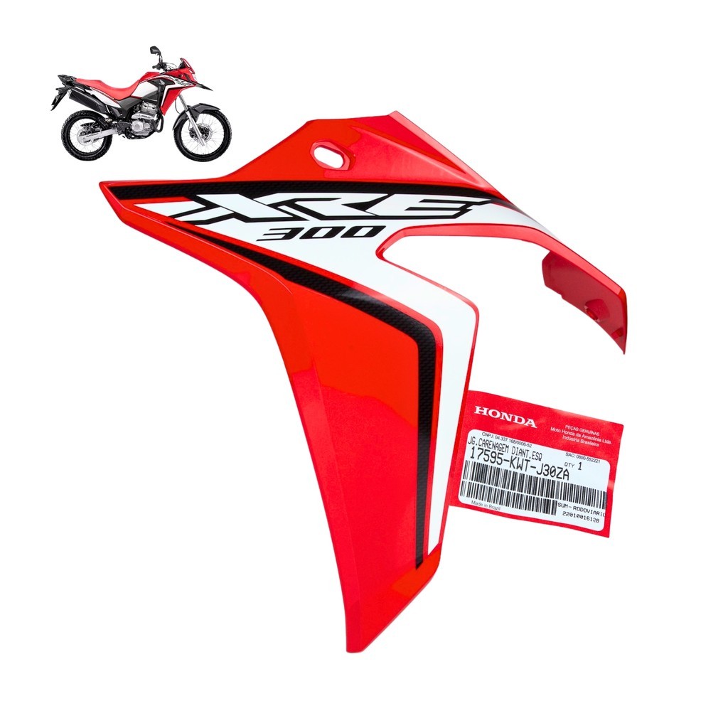 Carenagem Esquerda Tanque Xre 300 Rally 2020 A 2021 Vermelho - Motorcycles