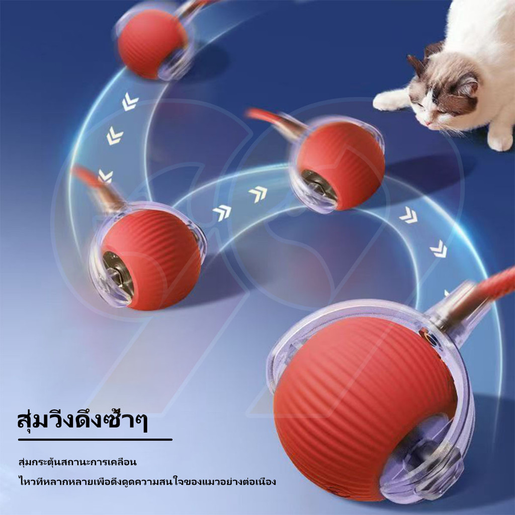 99PET ของเล่นแมวโต้ตอบ Ball ลูกบอลแมวอัติโนมัติ ลูกแมวหยอกล้ออัตโนมัติ สําหรับฝึกสุนัข แมว - ภาพที่ 3