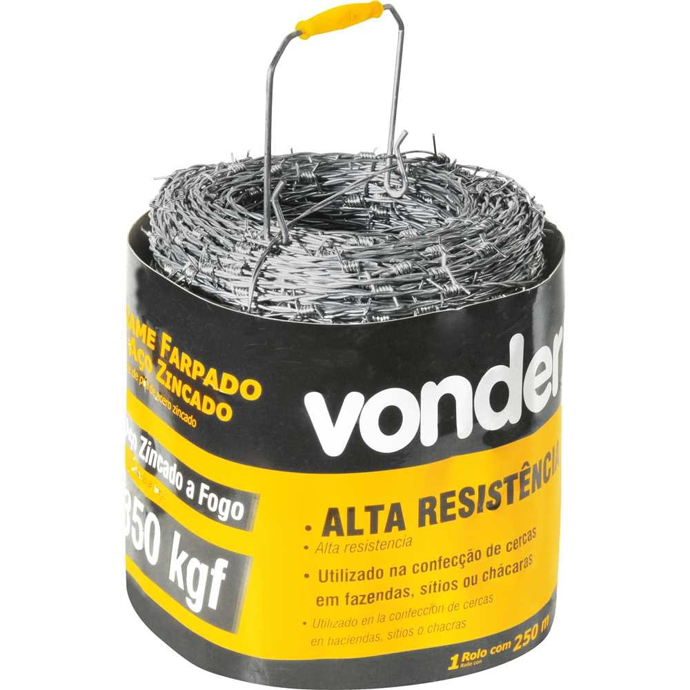 Arame Farpado 350 Kgf 250 M Vonder em Oferta na Shopee