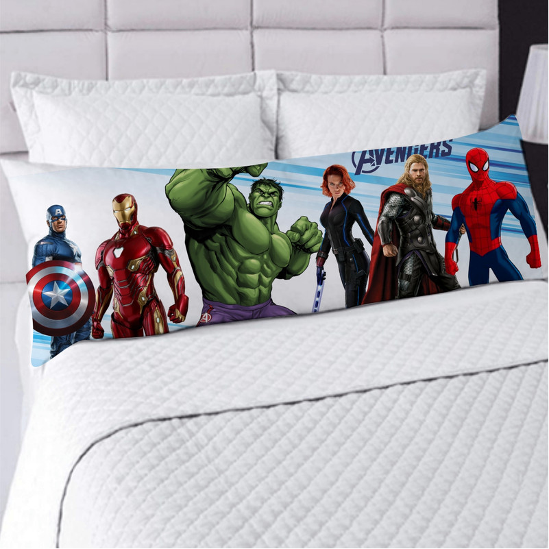 Fronha e Travesseiro De Corpo Xuxão Fibra de Silicone 1.25x0.45cm Avengers Os Vingadores em Oferta na Shopee