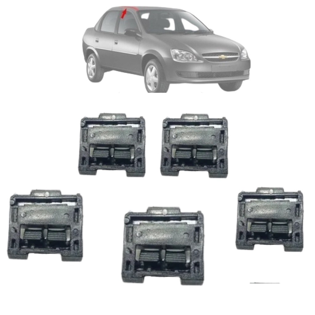 Kit 5 Grampos Friso Do Teto Corsa 94 A 2001 Classic Todos