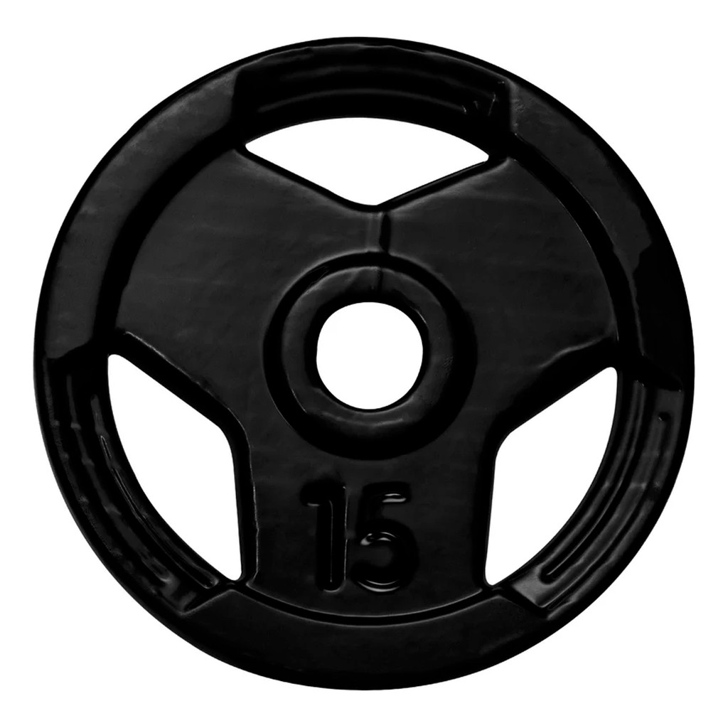 Anilha Sport 15 Kg Emborrachada P/ Barra Olímpica 50mm