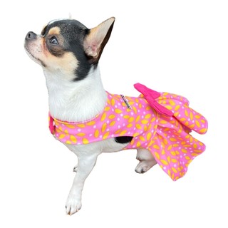 Vestido Pet Verão Roupinha Cachorro Gato Poliéster Aumei