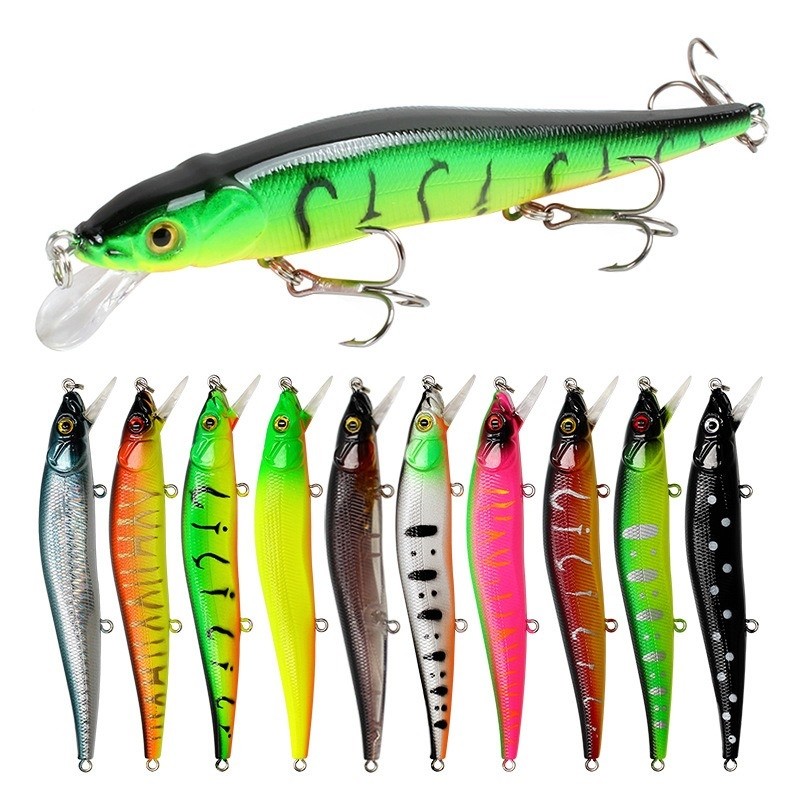 1 Peça Iscas De Pesca Topwater Minnow Isca Artificial 11cm 14g