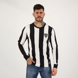 Camisa Atlético Mineiro Retrô 1971 Manga Longa em Oferta na Shopee