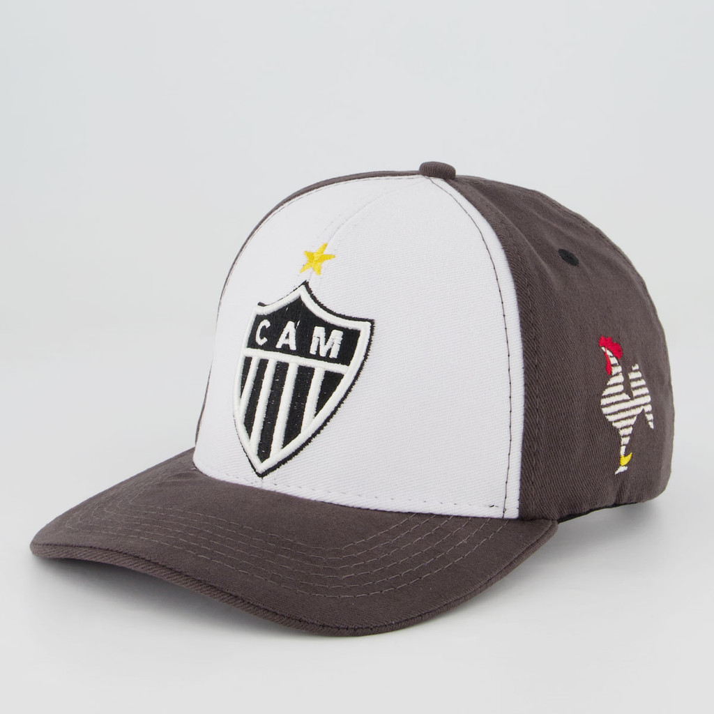 Boné Atlético Mineiro Escudo Cinza e Branco em Oferta na Shopee