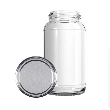 Kit Pote de Vidro Conserva 800ml + Tampa Metálica e Lacre para conservas, doces, azeitonas, pimentas em Oferta na Shopee