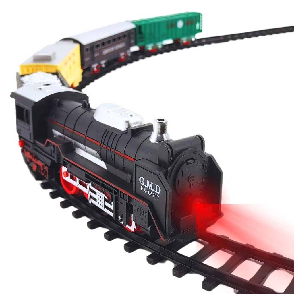 Super Trem Expresso Clássico a Pilha com Luz e Som - Estilo Ferrorama Nostálgico