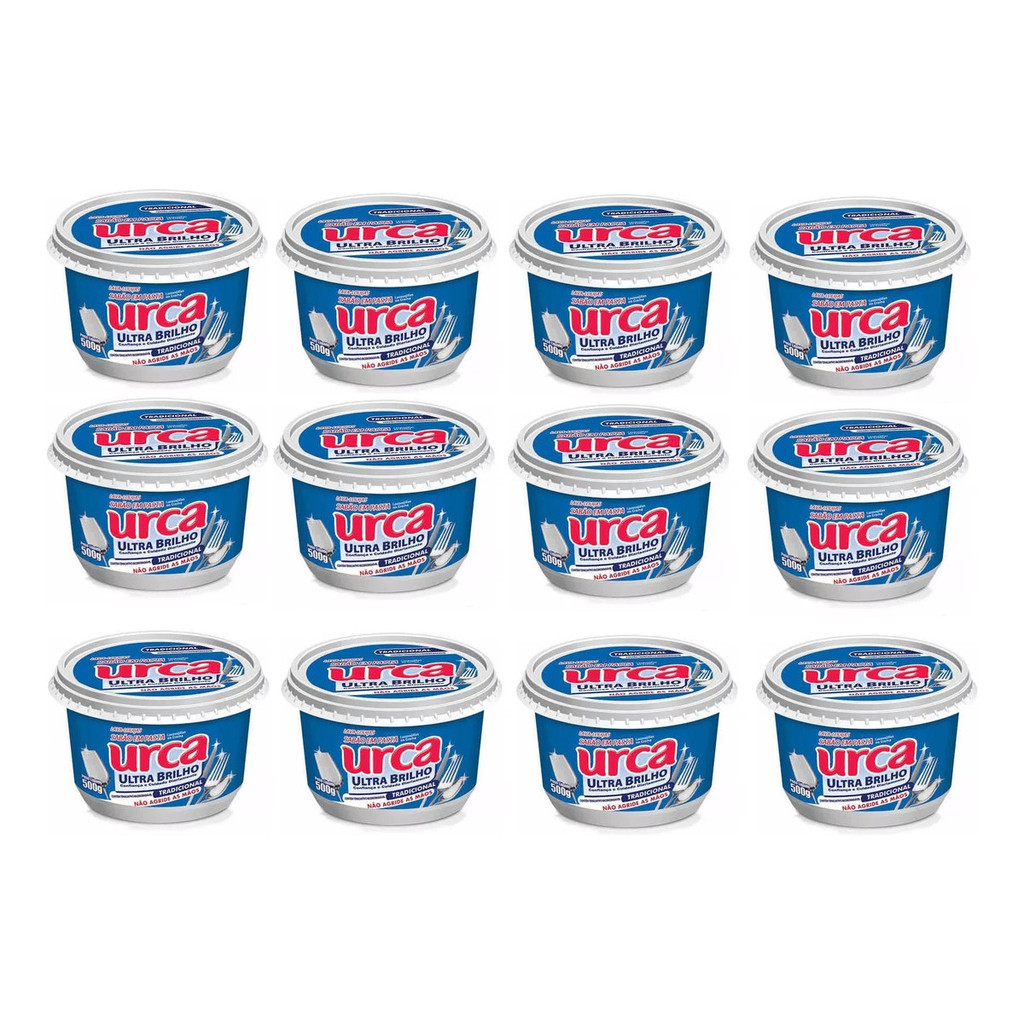 Kit Sabão Em Pasta Urca Gtex 500gr. Kit C/ 12 Unidades.