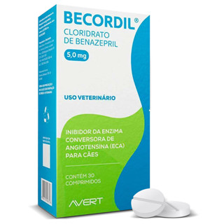 Becordil 5mg C/30 Cápsulas Tratamento Anti-hipertensivo Cães em Oferta na Shopee