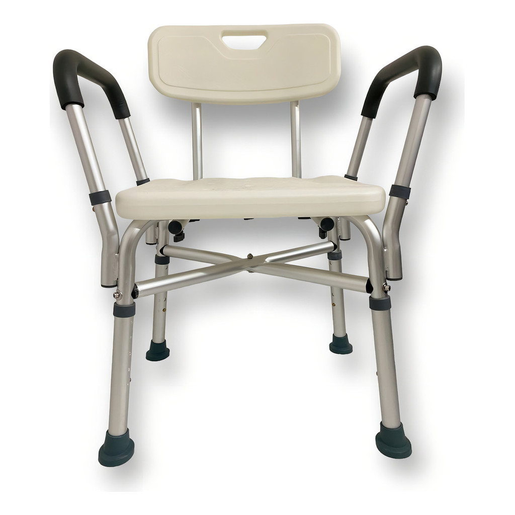 Banco De Banho Ajustável Com Encosto E Braços Supermedy