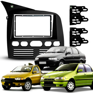 Moldura 7 Polegadas Palio/Siena/Strada G1 1996 1997 1998 1999 2000 2001 2002 2003 Preto Fosco em Oferta na Shopee