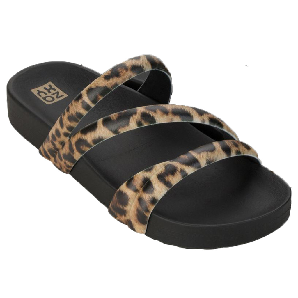 Papete Onça Print Zaxy Pop Feminina Tamanco Slide Partner Anatômico