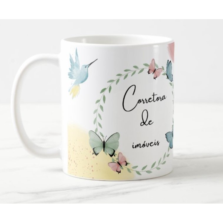 Caneca Corretora de Imóveis Feminina Delicada