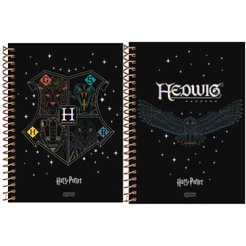 Caderno Universitário 10 Matérias 160 Folhas Harry Potter Premium - Pacote com 4 Unidades