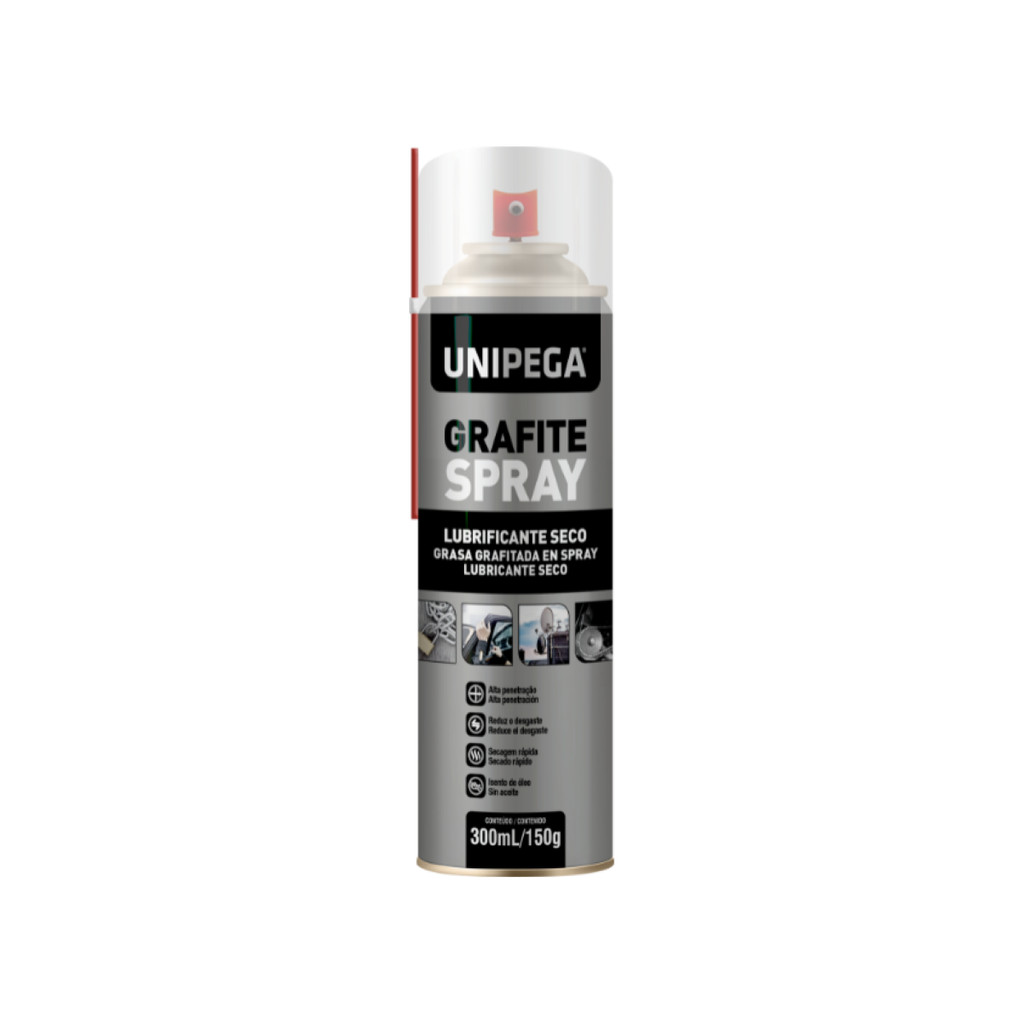 SPRAY GRAFITE SECO 300ML UNIPEGA em Oferta na Shopee