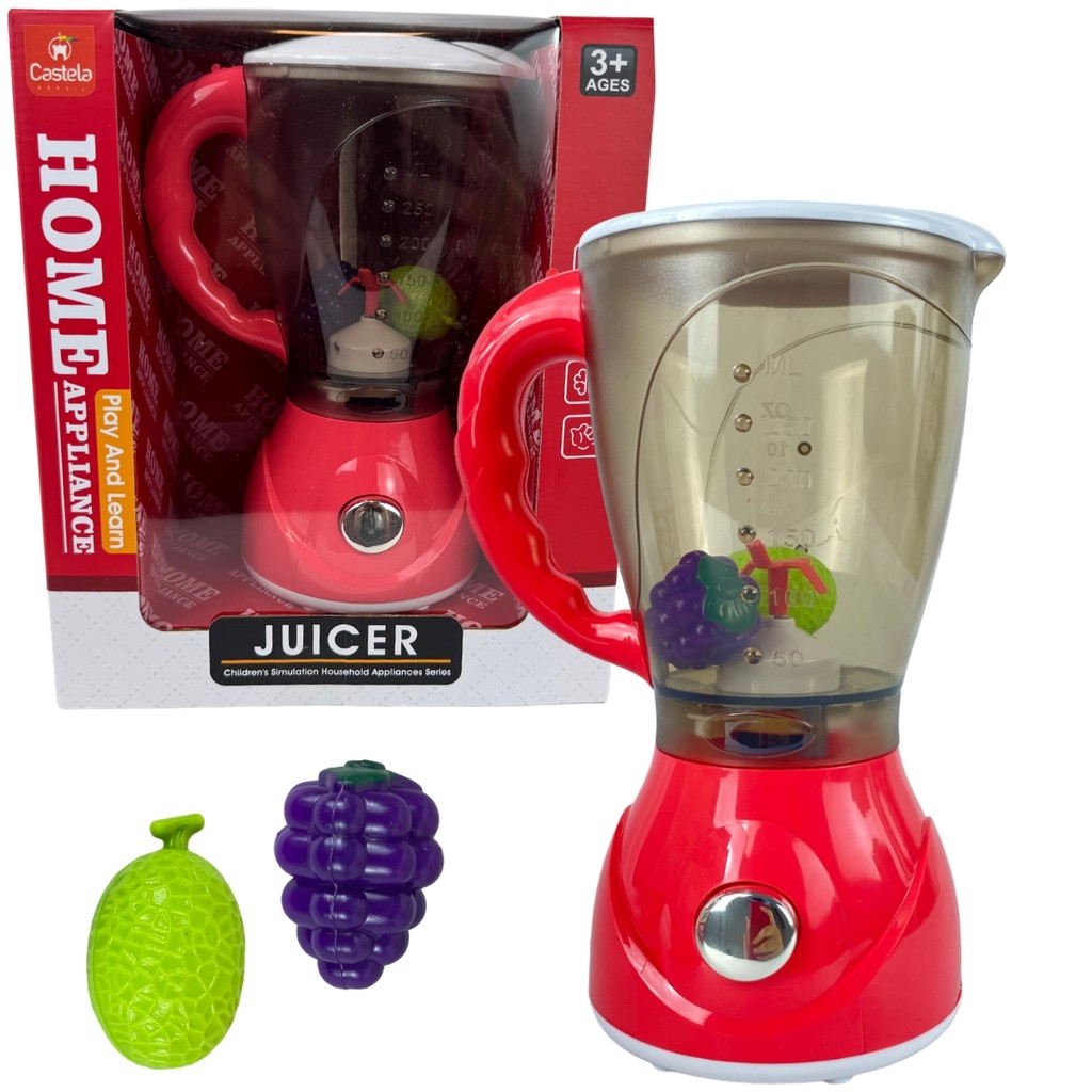 Liquidificador Brinquedo Interativo Som Luz Helice Gira Acessórios Castela - Mom & Baby