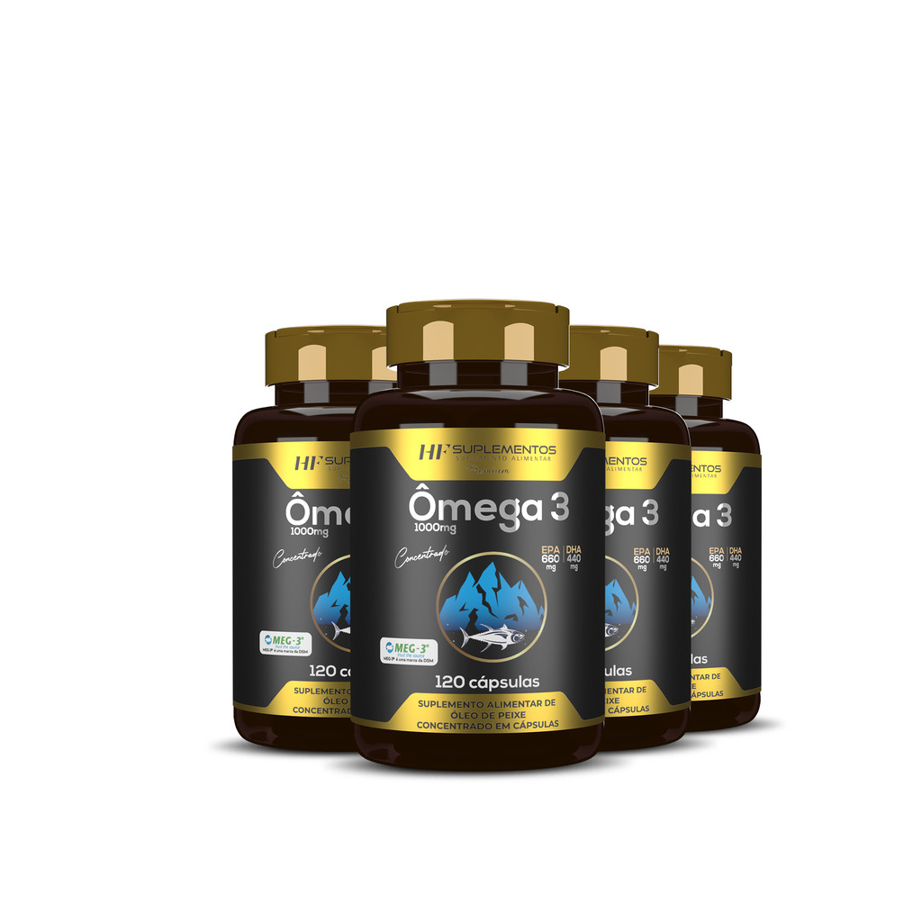 4X OMEGA 3 CONCENTRADO MEG 3 120 CAPS PREMIUM HF SUPLEMENTOS
