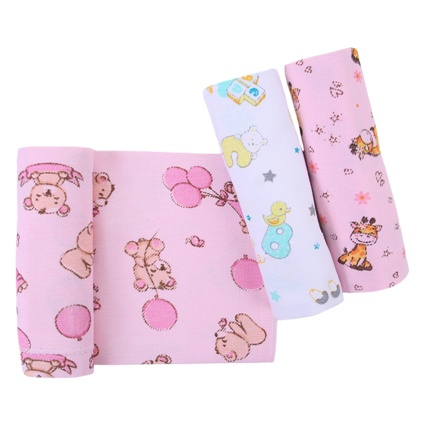 Kit Cueiro Incomfral Bercinho Estampado - 03 Peças 1,00mx70cm - Mom & Baby