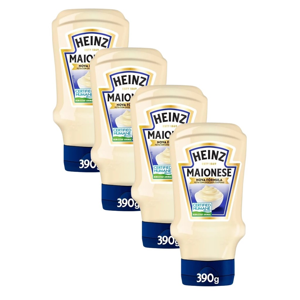 kit 4 Maionese TRADICIONAL Heinz Pote 390g