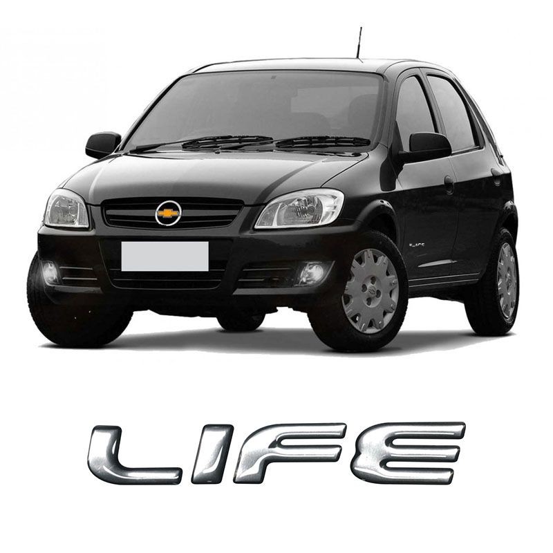 Emblema Life Celta Corsa 07/ Adesivo Modelo OrigInal Cromado em Oferta na Shopee