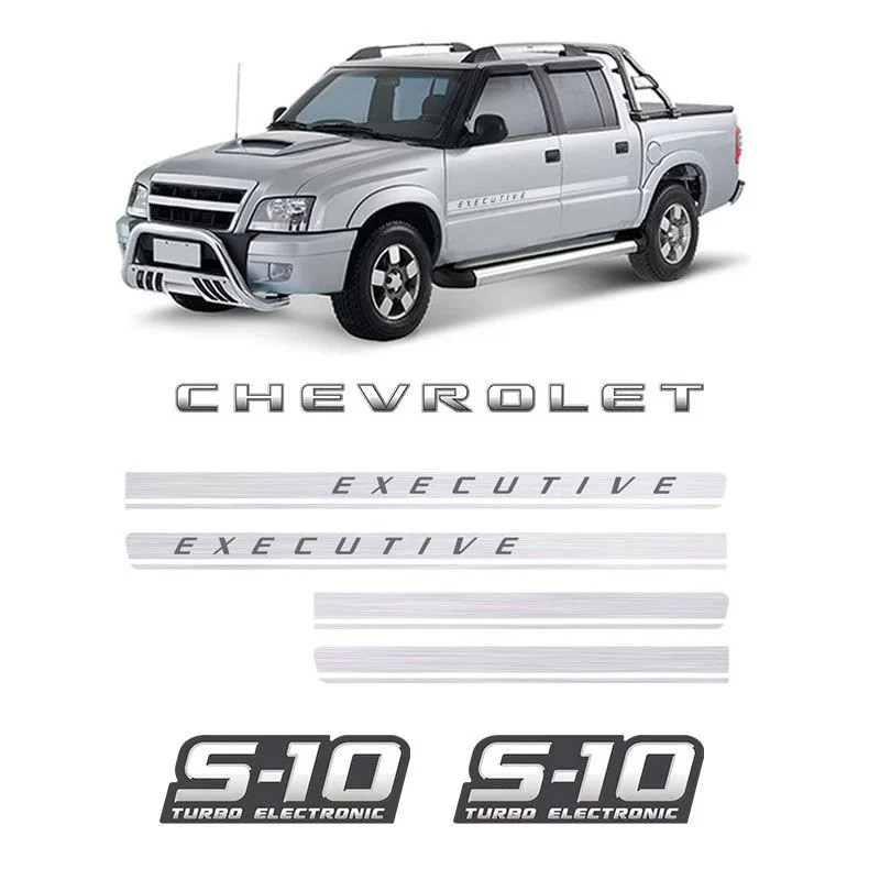 Kit Adesivos Faixas S10 Executive Chevrolet Turbo Eletronic