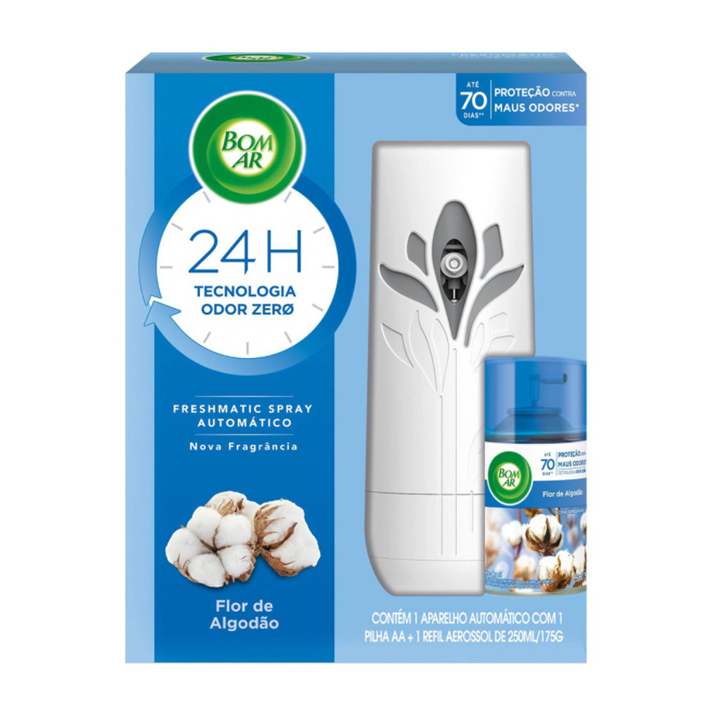 Odorizador Aparelho Toque de Algodão 250ml Bom Ar Freshmatic