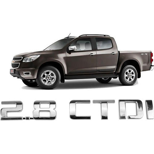 Emblema 2.8 S10 Ctdi 2016 2017 2018 Letreiro Cor Cromada