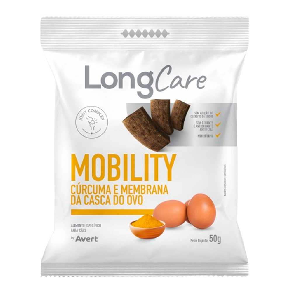 Petisco Natural Para Cães LongCare Mobility Cúrcuma Avert 50g - Pets