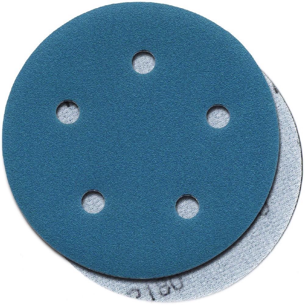 Disco de Lixa Tipo Hookit 5 Furos 125mm Grão 180 Sil