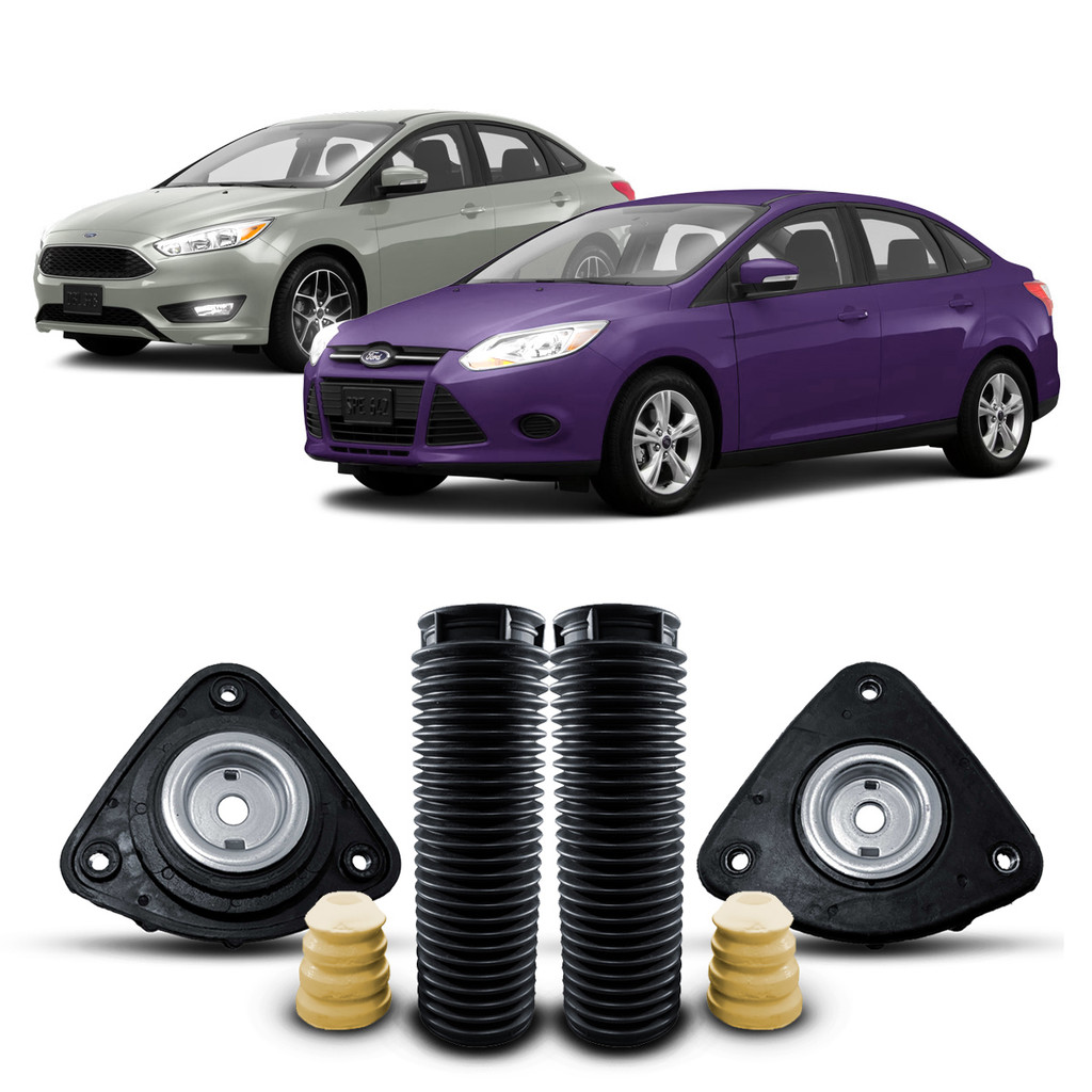 Par Kit Coxim Batente Amortecedor Dianteiro Ford Focus Titanium Sedan 2014 2015 2016 2017 2018 2019