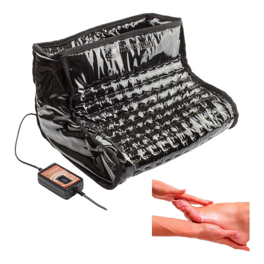 Bota Térmica Pantufa Elétrica Aquecedora Pés Controle 2 Temperaturas Preto - StyllusTerm