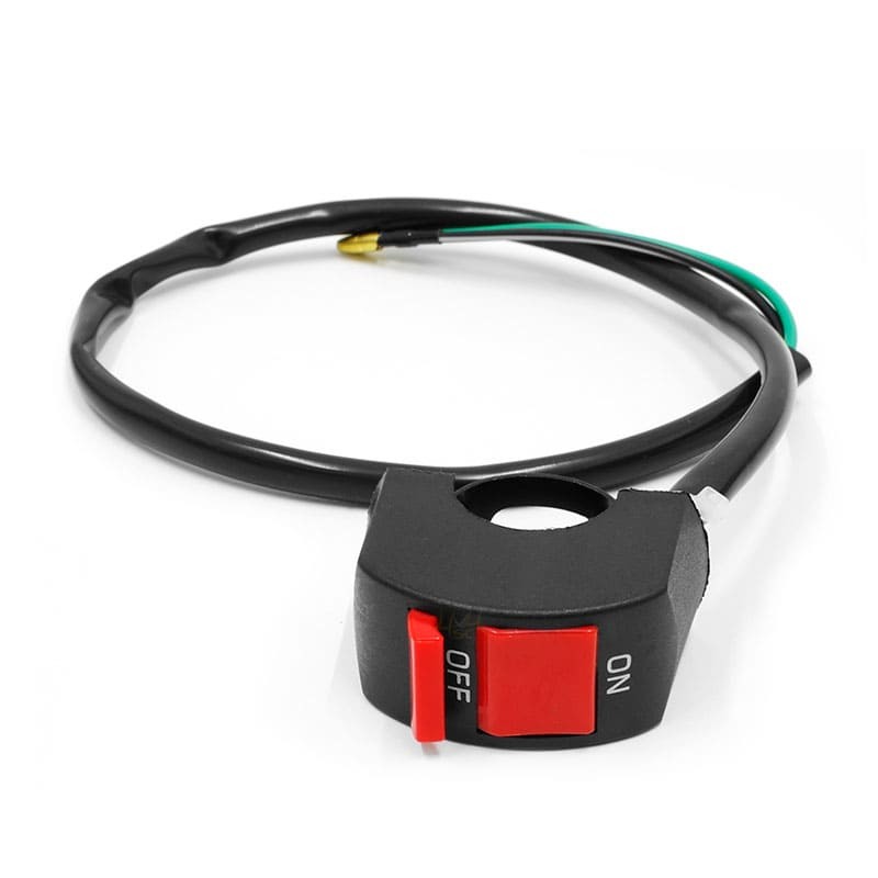 Interruptor Botão Controle Liga Desliga Mod LEDs para Farol Auxiliar Milha Guidão de Moto