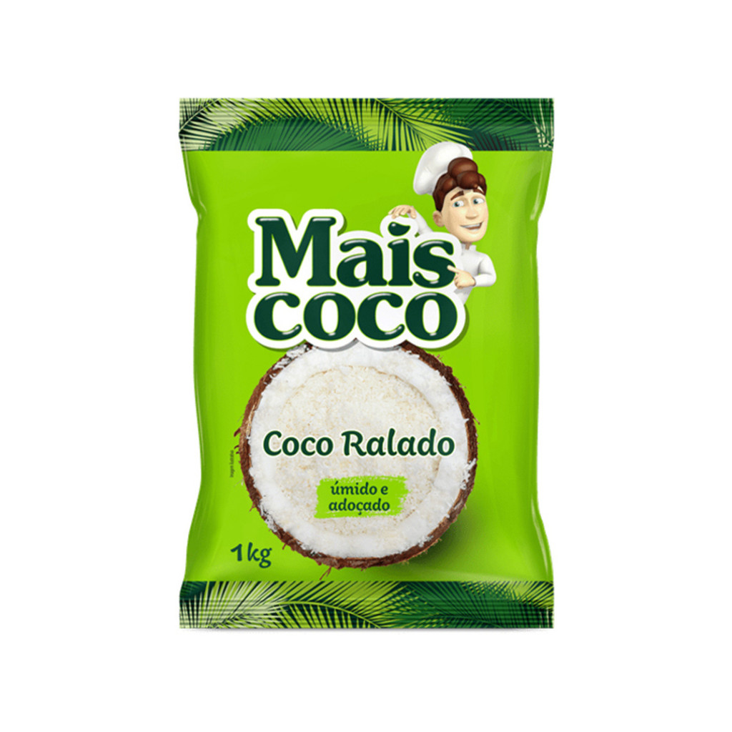 COCO RALADO UMIDO E ADOCADO MAIS COCO 1 KG