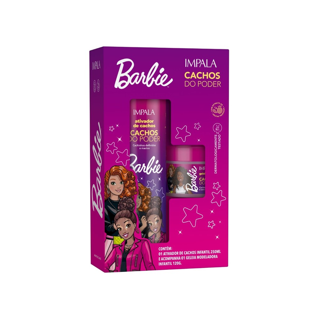 Kit Ativador Cachos E Geleia Modeladora Barbie Kids Impala em Oferta na Shopee