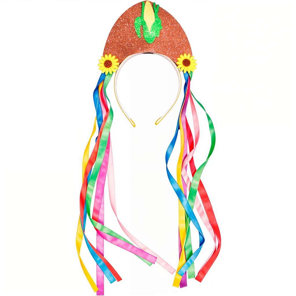 Chapeu Maria Bonita com Tiara pra Roupa de Festa Junina Cangaceira Infantil e Adulto