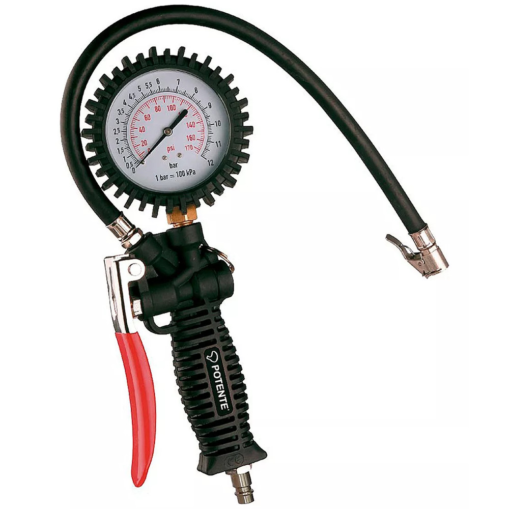 CALIBRADOR MANUAL INFLADOR PNEUS MANOMETRO POTENTE
