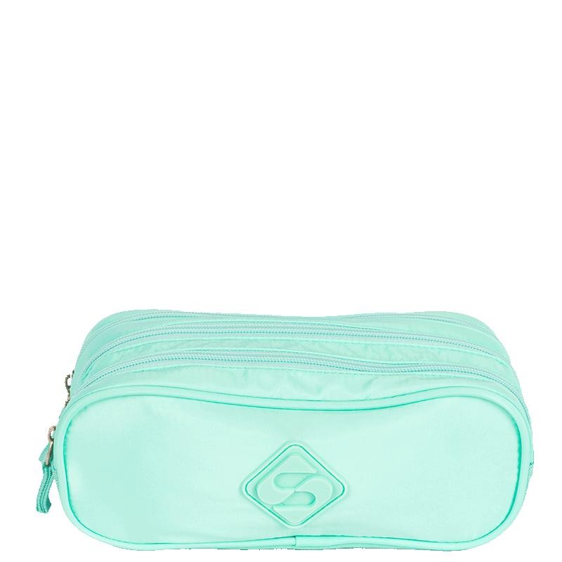 Estojo 3 Compartimentos 2 Verde- Água