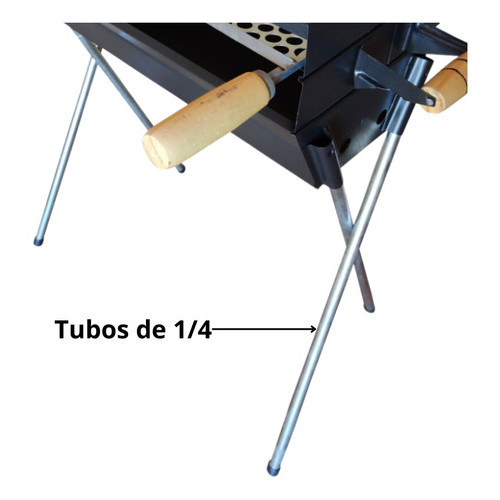 Pé De 80cm Para Churrasqueira Fogareiro Portátil Tubo 1/4
