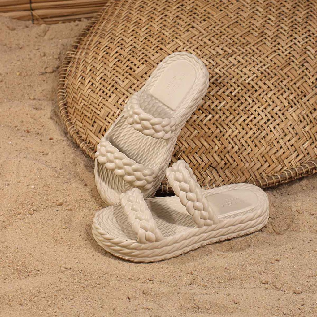 Sandália Brizza Arezzo EVA Salto Baixo Off White - Feminino
