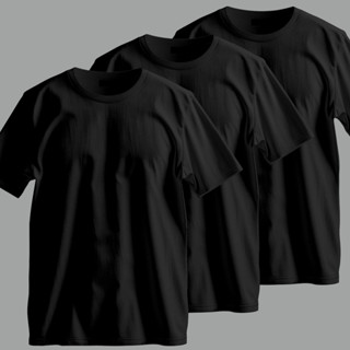 Kit 3 Camisetas Masculina Algodão Básica Lisa Premium em Oferta na Shopee