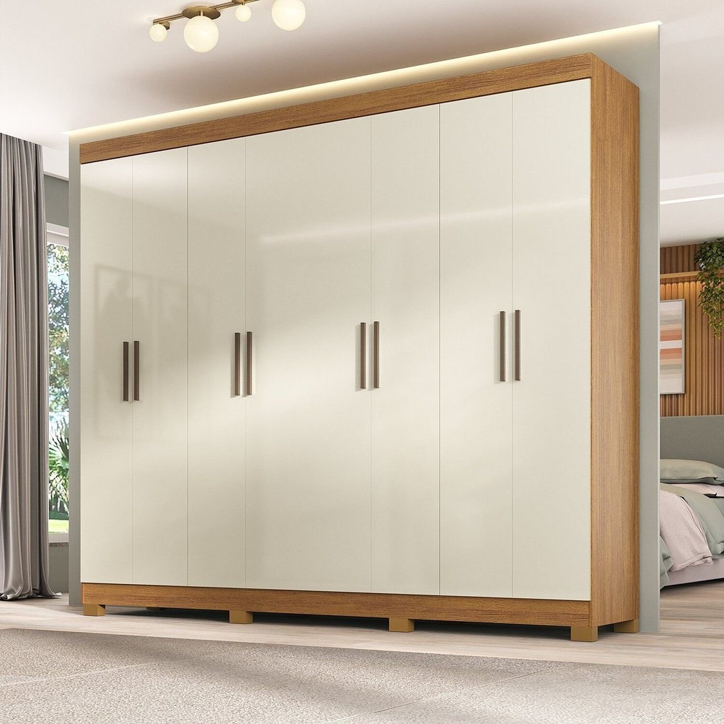 Guarda-roupa Paris 8 Portas Mdp com Pés