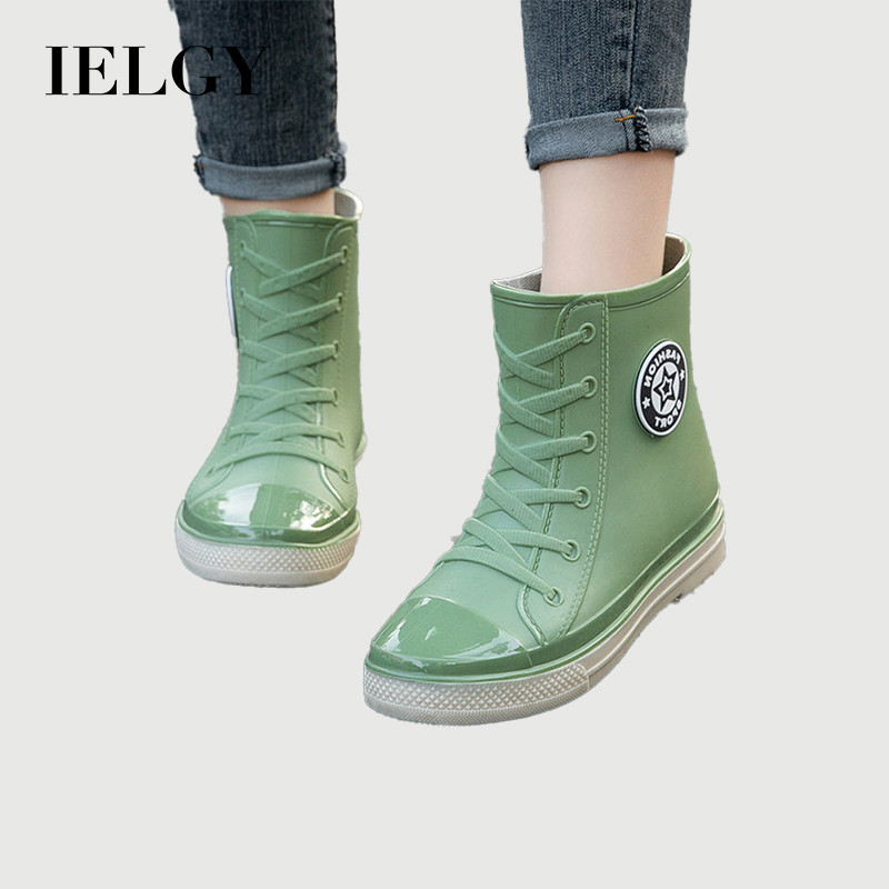 IELGY Antiderrapante Tubo Curto Sapatos Impermeáveis Botas De Chuva Femininas