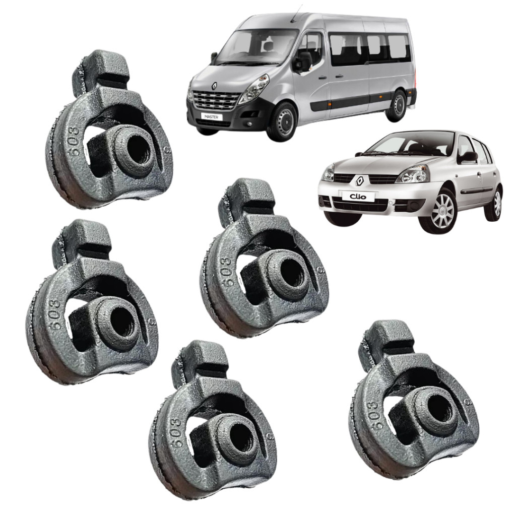 5 Borrachas / Coxim Escapamento Renault Master Clio Megane