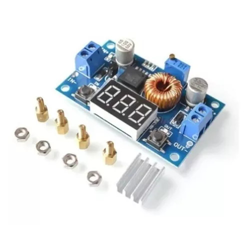 Módulo Conversor DC Step Down 5A XL4015 75W com Voltímetro 4v a 38V