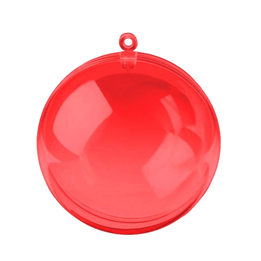 Bola de Acrílico Vermelho - 15cm - 10 unidades - Rizzo