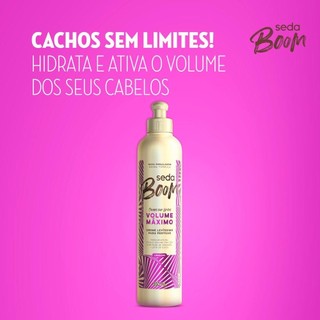 Creme para Pentear Seda Boom Volume Máximo 350ml em Oferta na Shopee